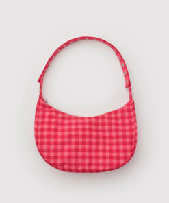 Popper Strap Medium Nylon Crescent Bag