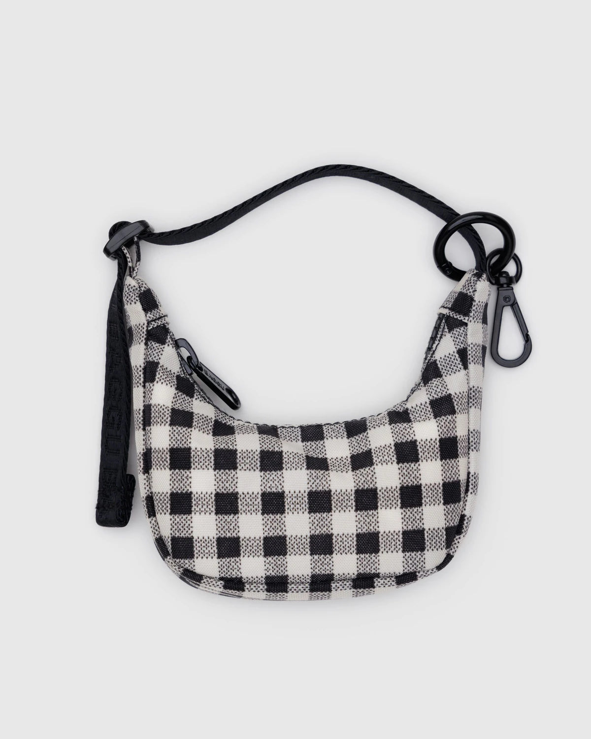 crescent-bag-charm-black-white-gingham